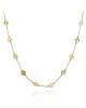 Alternating Flat and Fluted Disc Cable Chain Necklace