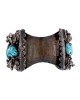 Navajo SISTEKS Sterling Silver & Turquoise Watch Cuff Bracelet