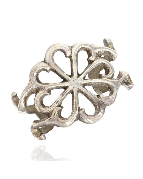 Navajo Cast Sterling Silver Cuff Bracelet