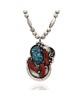 Arthur J Williams Navajo Sterling Silver Turquoise Coral Bead Necklace
