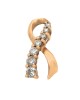 Diamond Breast Cancer Awareness Ribbon Pendant in Rose Gold