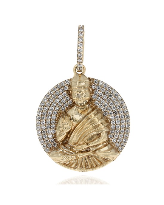 Sheryle Lowe Diamond Pave Buddha Pendant