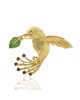Hummingbird Pin with Garnets in Gold