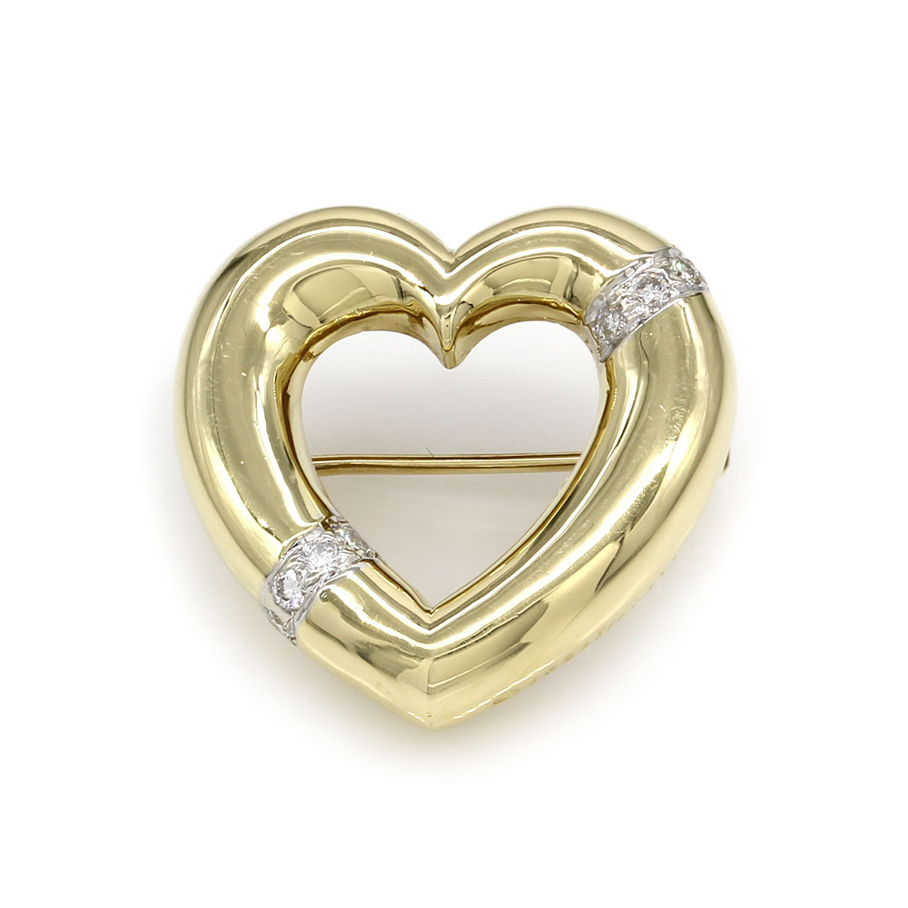 Tiffany & Co. 18K Yellow Gold Paloma Picasso Diamond Heart Pendant Nec –  Wachler Diamonds