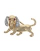 Beagle Dog Pin with Diamond Ears and Ruby Eyes