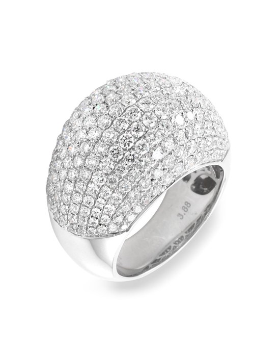 Pave Diamond Dome Ring in Gold