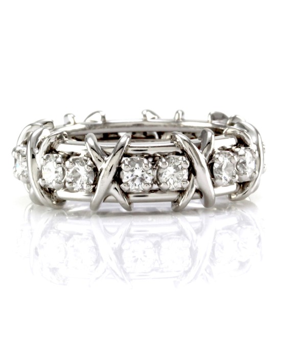 Tiffany & Co. Schlumberger 1.14ctw Diamond Ring/ Band in Platinum SZ 6