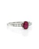 Tiffany & Co. Burmese Ruby and Pave Diamond Ring in 900 Platinum