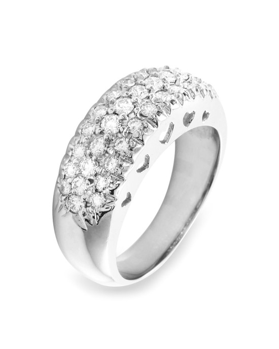 Pave Diamond Ring in Platinum