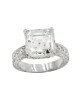 GIA Certified Square Emerald Cut Diamond Solitaire Ring in Platinum