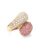 Leo Pizzo Pink Sapphire and Diamond Ring in Gold
