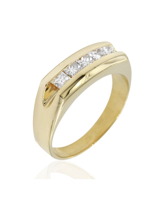 Princess Cut Diamond Ring in Gold