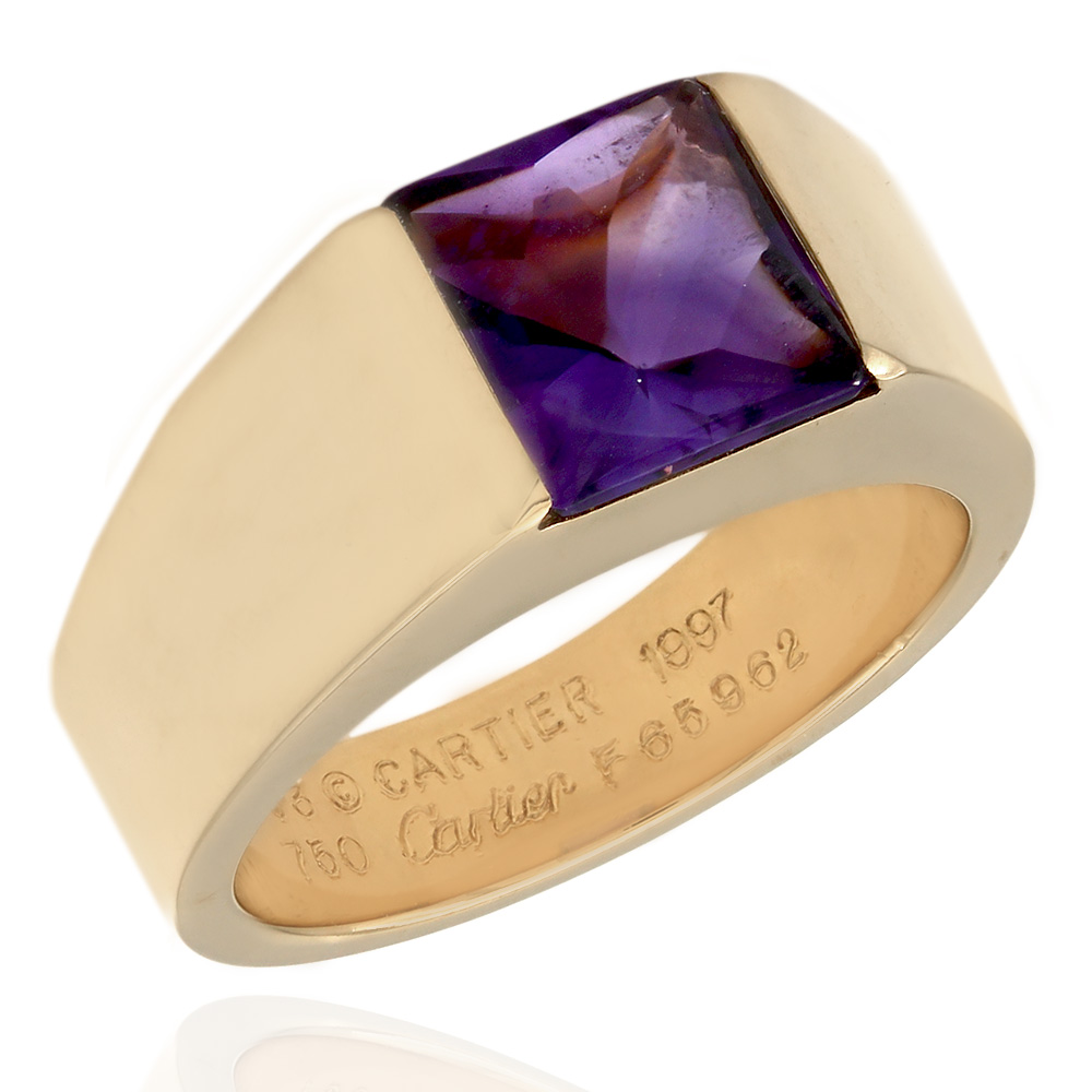 Cartier Tank Ring with Amethyst