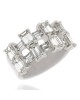 2 Row Emerald Cut and Baguette Diamond Ring
