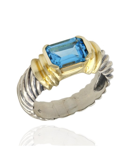 David Yurman Noblesse Blue Topaz Ring