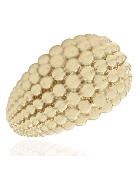 Gabriel & Co Multi-Row High Polish Beaded Design Ring in 14k Yellow Gold