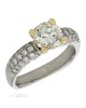 18K2T Round Diamond Solitaire Engagement Ring