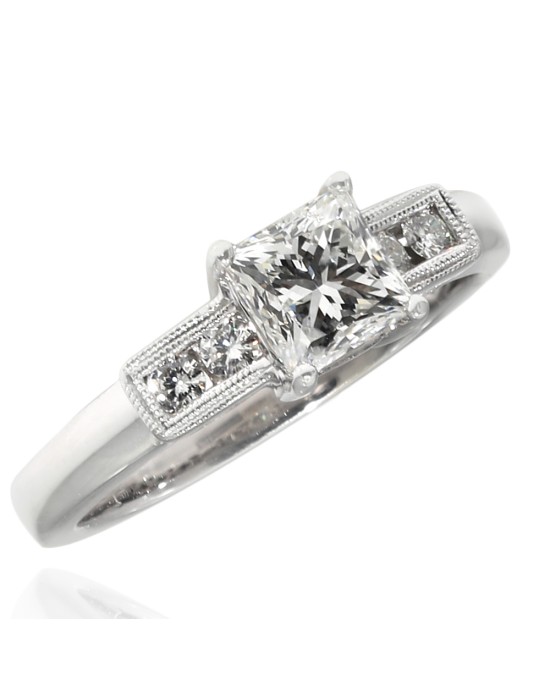 1.15ct Princess Cut Diamond Solitaire Engagement Ring