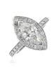 Marquise Diamond Solitaire Ring in 14KW