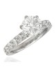 GIA Certified Round Brillinat Cut Diamond Solitaire Engagment Ring in 18KW