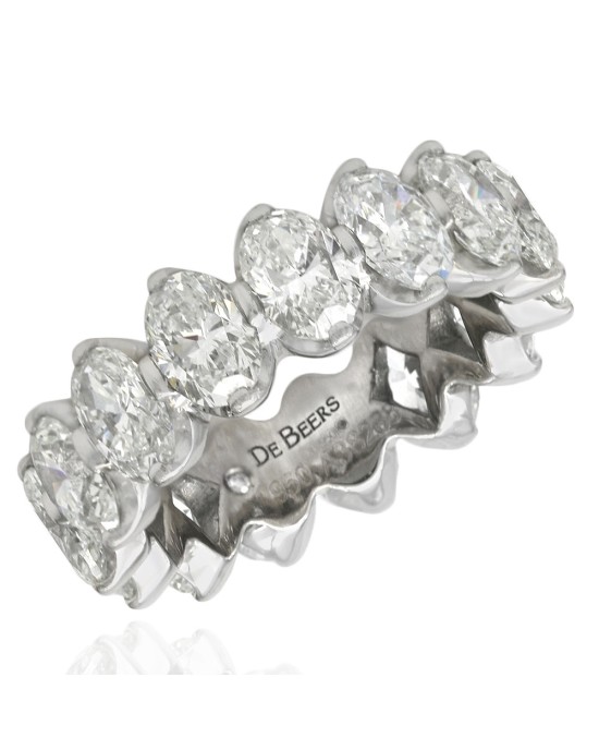 6.00ctw Oval Cut Diamond Eternity Ring in Platinum