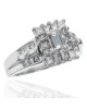 Baguette and Princess Diamond Engagement Ring