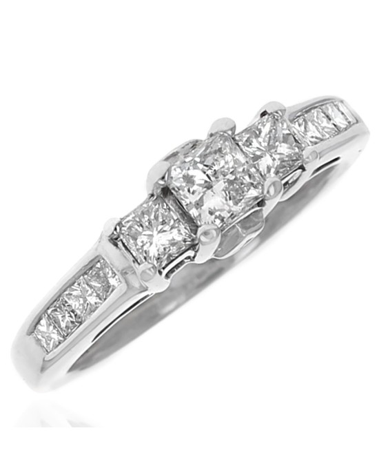 Princess Diamond Ring in White Gold
