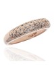3 Row Diamond Tapered Band in Rose Gold