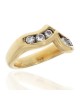Diamond Contemporary Curved Ring in Gold
