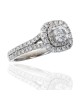Vera Wang Love Collection Diamond Halo Sapphire Accent Engagement Ring