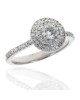 Double Halo Diamond Ring in White Gold