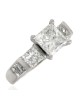 Princess Cut Diamond Solitaire Ring in 18KW
