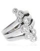 Diamond Open Elongated Ring in White Gold