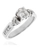 Mixed Cut Diamond Engagement Ring in White Gold