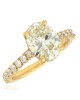 GIA Certified Oval Diamond Solitaire Ring in 18KY