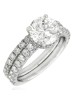 GIA Certified Round Brilliant Cut Diamond Solitaire Engagment Ring Set in 18KW