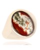 Gentlemans Moss Agate Tapered Ring