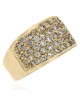 Wide Pave Diamond Ring in Yellow Gold