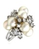 Pearl and Diamond Cluster Fashion Ring