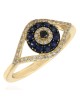 Effy Sapphire and Diamlnd Evil Eye Ring