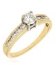 Round Diamond Engagement Ring in Yellow Gold