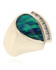 Lightning Ridge Australian Opal and Diamond Ring