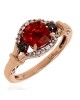 LeVian Mexican Fire Opal and Diamond Accent Ring in Rose Gold