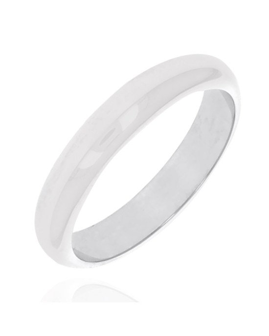 Comfort Fit Band in White Gold