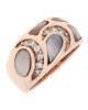Mother of Pearl Inlay and Diamond Tapered Ring