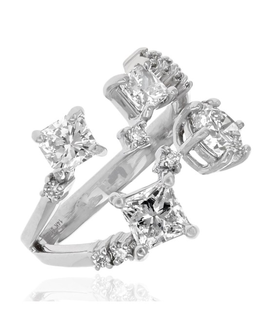 Multi-Shaped Diamond Ring in 14KW