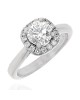 GIA Certified Round Brilliant Cut Diamond Solitaire Ring in 14KW