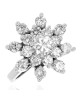 Diamond Snowflake Cluster Ring in White Gold