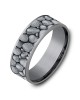 Gentlemen's River Rock Thin Edge Comfort Fit Band in White Gold and Grey Tantalum