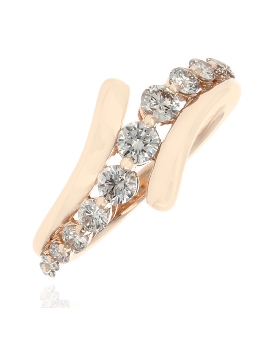 Le Vian Diamond Bypass Ring in Rose Gold